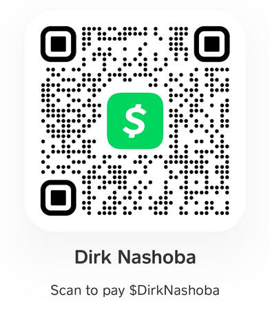 QR code for paying $DirkNashoba on Cashapp